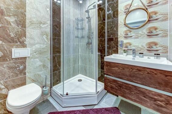 Ванная комната в Апарт-отеле Виктория
